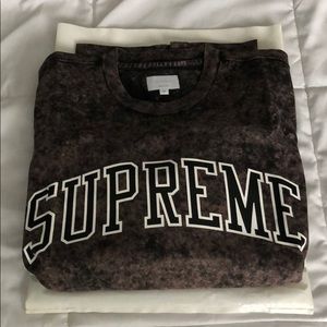 Supreme Acid Wash Arc Logo Long Sleeve Tee